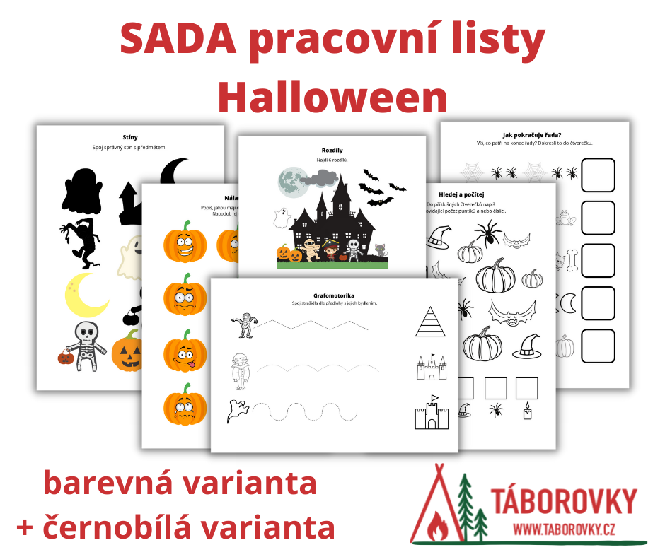 Pracovní listy Halloween ro děti 